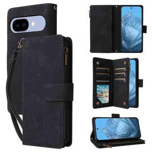 For Google Pixel 9a Multifunctional Multi-Card Wallet Phone Leather Case(Black)