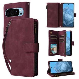 For Google Pixel 10 / 10 Pro Multifunctional Multi-Card Wallet Phone Leather Case(Wine Red)