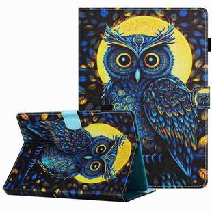 For 8 inch Painted Pattern Stitching Leather Tablet Case(Moonlight Eagle)