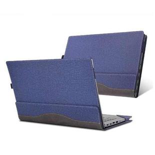 For Lenovo ThinkPad E15 Gen 4 Laptop Leather Anti-Fall Protective Case(Dark Blue)