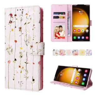 For Samsung Galaxy S24 Ultra 5G Bronzing Painting RFID Leather Case(Dreid Flower World)