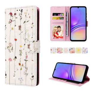 For Samsung Galaxy A05 Bronzing Painting RFID Leather Case(Dreid Flower World)