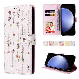 For Samsung Galaxy S23 FE 5G Bronzing Painting RFID Leather Case(Dreid Flower World)