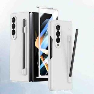 For Samsung Galaxy Z Fold4 5G Integrated Skin Feel PC Phone Case with Pen / Pen Box(White)