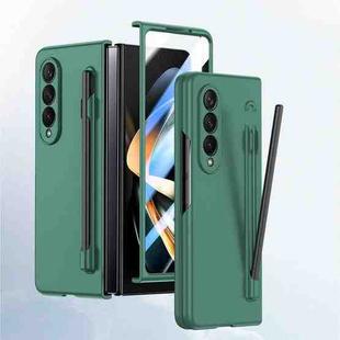 For Samsung Galaxy Z Fold4 5G Integrated Skin Feel PC Phone Case with Pen / Pen Box(Green)