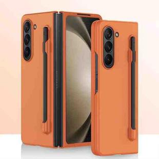 For Samsung Galaxy Z Fold6 Integrated Skin Feel PC Phone Case with Pen / Pen Box(Orange)