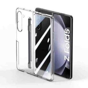 For Samsung Galaxy Z Fold6 Integrated Skin Feel PC Phone Case with Pen / Pen Box(Transparent)