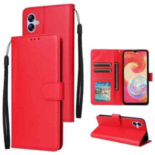 For Samsung Galaxy A04e 3-Card Slots Multifunctional Leather Phone Case(Red)