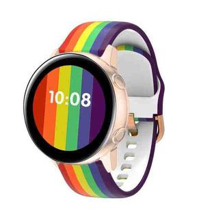 22mm Universal Rainbow Silicone Watch Band