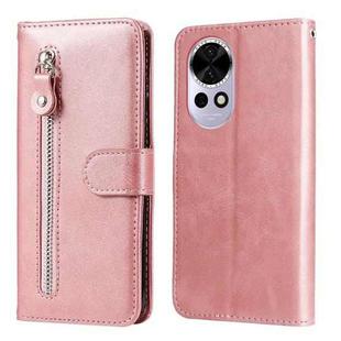 For Huawei nova 13 / nova 12 Fashion Calf Texture Zipper Leather Phone Case(Rose Gold)