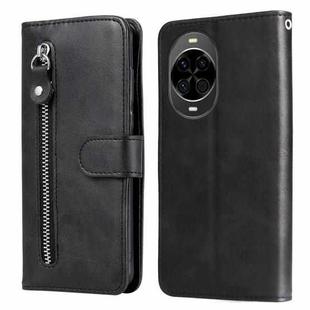 For Huawei nova 14 Fashion Calf Texture Zipper Leather Phone Case(Black)