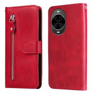 For Huawei nova 14 Fashion Calf Texture Zipper Leather Phone Case(Red)