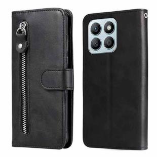 For Honor X8b Fashion Calf Texture Zipper Leather Phone Case(Black)