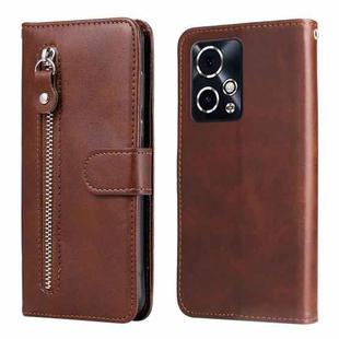 For Honor 90 GT Fashion Calf Texture Zipper Leather Phone Case(Brown)