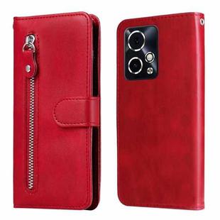 For Honor 90 GT Fashion Calf Texture Zipper Leather Phone Case(Red)