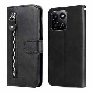 For Honor Play 60 Plus Fashion Calf Texture Zipper Leather Phone Case(Black)