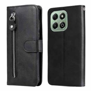 For Honor X6b Fashion Calf Texture Zipper Leather Phone Case(Black)