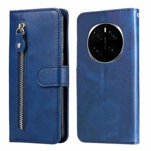 For Honor Magic7 Pro Fashion Calf Texture Zipper Leather Phone Case(Blue)