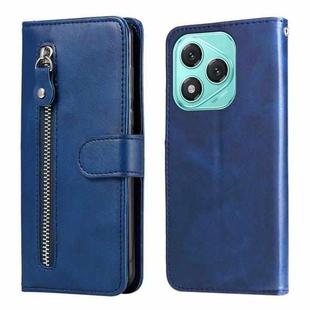 For Honor 400 Lite Fashion Calf Texture Zipper Leather Phone Case(Blue)