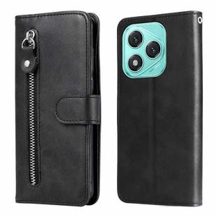 For Honor 400 Lite Fashion Calf Texture Zipper Leather Phone Case(Black)