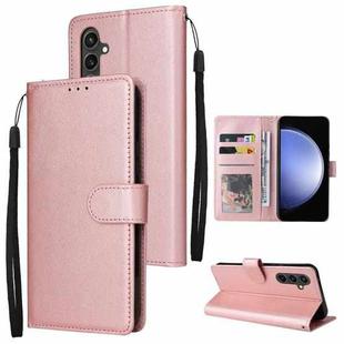 For Samsung Galaxy S23 FE 5G Multifunctional Horizontal Flip Leather Phone Case with Three Card Slot(Rose Gold)