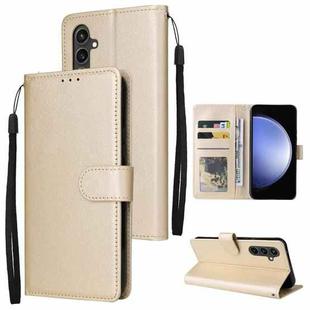 For Samsung Galaxy S23 FE 5G Multifunctional Horizontal Flip Leather Phone Case with Three Card Slot(Gold)