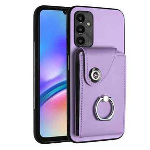 For Samsung Galaxy A05s 4G Organ Card Bag Ring Holder PU Phone Case(Purple)