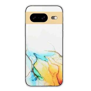 For Google Pixel 8 Hollow Marble Pattern TPU Phone Case(Yellow)