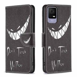 For TCL 40 SE Colored Drawing Pattern Leather Phone Case(Smirk)