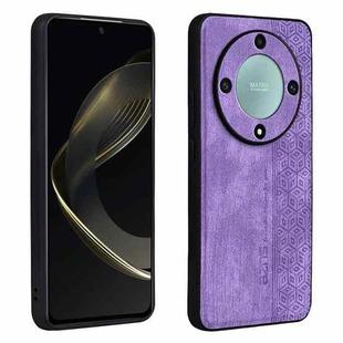 For Honor X9a AZNS 3D Embossed Skin Feel Phone Case(Purple)
