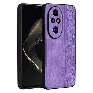 For Honor 200 AZNS 3D Embossed Skin Feel Phone Case(Purple)