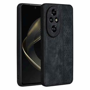 For Honor 200 Pro AZNS 3D Embossed Skin Feel Phone Case(Black)