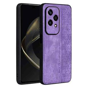 For Honor 200 Lite Global AZNS 3D Embossed Skin Feel Phone Case(Purple)