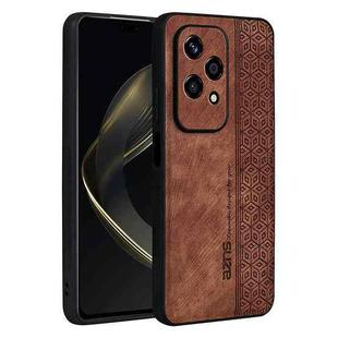 For Honor 200 Lite Global AZNS 3D Embossed Skin Feel Phone Case(Brown)