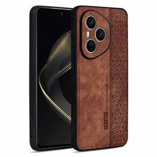 For Honor 400 Pro Global 160.8mm AZNS 3D Embossed Skin Feel Phone Case(Brown)