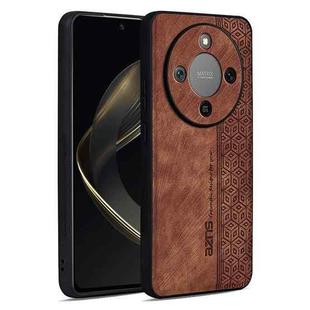 For Honor X70 5G AZNS 3D Embossed Skin Feel Phone Case(Brown)
