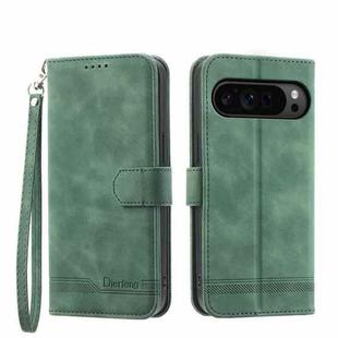 For Google Pixel 9 Pro Dierfeng Dream Line TPU + PU Leather Phone Case(Green)