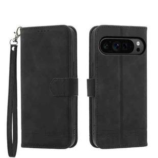 For Google Pixel 9 Pro Dierfeng Dream Line TPU + PU Leather Phone Case(Black)