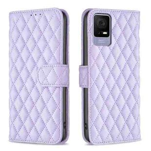 For TCL 40 SE Diamond Lattice Wallet Flip Leather Phone Case(Purple)