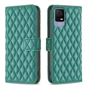 For TCL 405 Diamond Lattice Wallet Flip Leather Phone Case(Green)