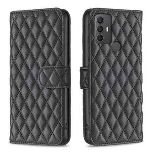 For TCL 305 / 306 / 30 SE Diamond Lattice Wallet Flip Leather Phone Case(Black)