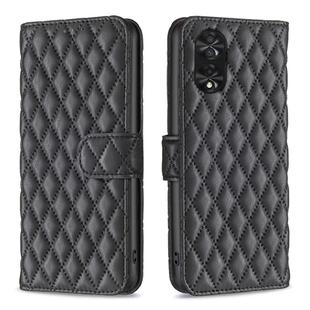 For TCL 40 NxtPaper Diamond Lattice Wallet Flip Leather Phone Case(Black)