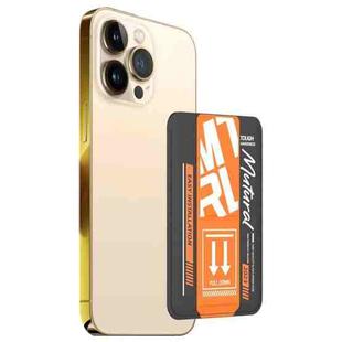 For iPhone 13 Pro mutural Chuncai Series Magnetic Holder Card Slot(Black Orange)