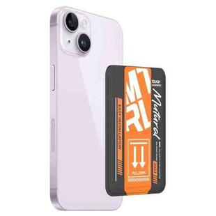 For iPhone 14 mutural Chuncai Series Magnetic Holder Card Slot(Black Orange)