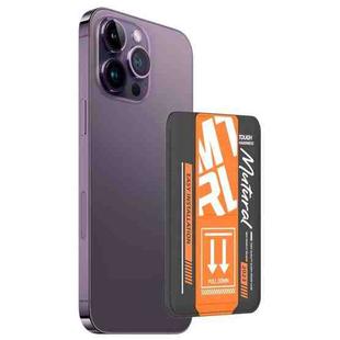 For iPhone 14 Pro mutural Chuncai Series Magnetic Holder Card Slot(Black Orange)