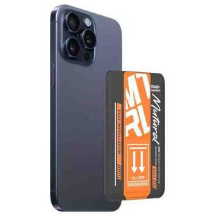 For iPhone 15 Pro mutural Chuncai Series Magnetic Holder Card Slot(Black Orange)