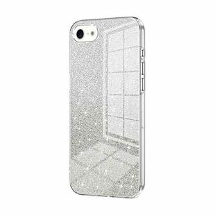 For iPhone SE 2022 / 2020 / 8 / 7 Gradient Glitter Powder Electroplated Phone Case(Transparent)