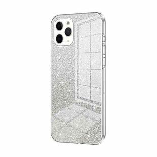 For iPhone 11 Pro Gradient Glitter Powder Electroplated Phone Case(Transparent)