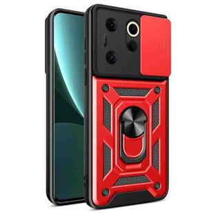 For Tecno Camon 20 Premier Sliding Camera Cover Design TPU+PC Phone Case(Red)