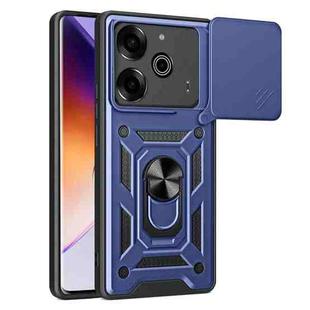 For Tecno Pova 6 Pro Sliding Camera Cover Design TPU+PC Phone Case(Blue)